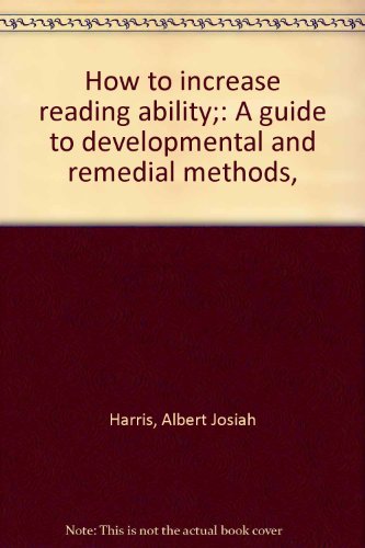 How to increase reading ability;: A guide to de... B0006C057A Book Cover