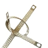 NANSH Automotive Engine Grounding Braided Flat Tinned Copper Straps 1/2" width (12" length 1PC)