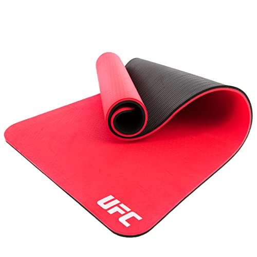 UFC Double Sided Training Exercise Mat, Extra Thick Padded Non-slip EVA Workout Mat, 145 x 61 cm, Ideal for Yoga, Pilates, Squat, Gymnastic and Various Sports for Home and Gym, Carry Strap Included