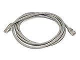 Monoprice 7FT 24AWG Cat5e 350MHz Crossover Ethernet Bare Copper Network Cable - Gray