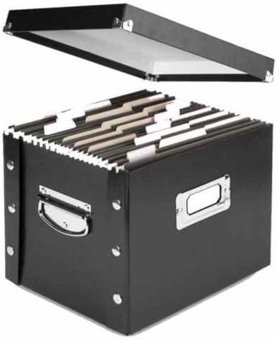 Letter Size File Box Organizer Folder Container Carrying Labeling Office Desktop