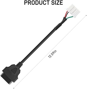 SPORTARC OBD2 Adapter Cable, Tesla Diagnostic Tool, High-Speed 20-Pin Scan Tool for Model X (2015–2023), Full Vehicle Diagnostics, 12V, Black