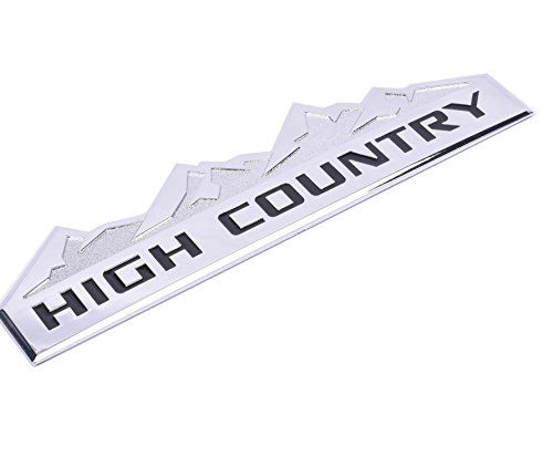 Image of Aimoll Country Emblem,for Badges Door Tailgate 3D Nameplate for Chevrolet Silverado 1500 2500HD Sierra 3500HD (2pcs Chrome)