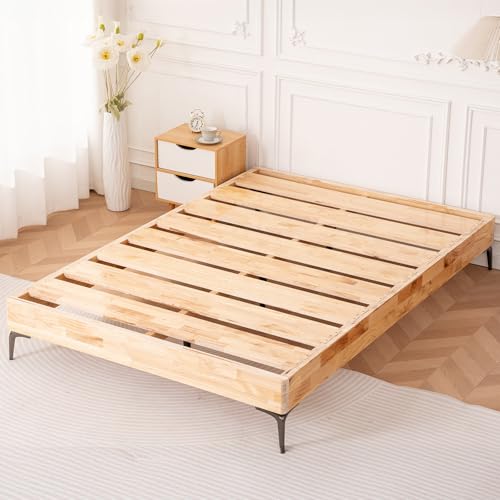 Lit 140 x 190 avec Sommier Bois et Pin Massif,