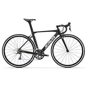 SAVADECK Carbon Road Bike for Beginners – Adult Racing Bicycle with Shimano SORA 18-Speed, Lightweight Carbon Fiber Frame & Fork, Double V-Brake
