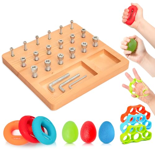 DICYWUDI Wooden Pegboard Dexterity Trainer