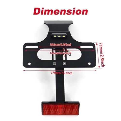 Support plaque immatriculation moto central pour CRF300L 2021-2025