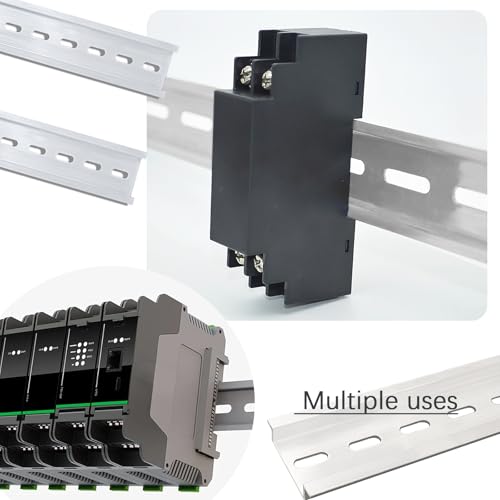 silver aluminum rails 2 pack 200mm long x 35mm wide x 75mm high perfect for manufacturing units and control panels in telecommunications and automation industries