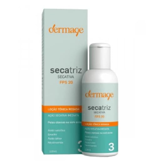 Secatriz Loção Tônica Rosada, Tônico Facial Adstringente, Com Fotoproteção FPS20, Ácido Salicílico, Ação Secativa, Controle de Oleosidade, 120ml
