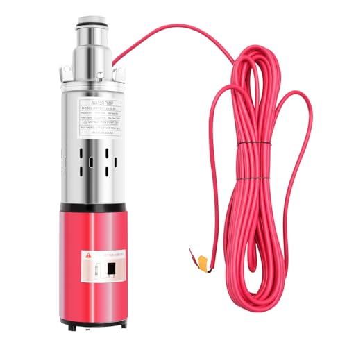 Submersible Pump, 250W 304 Stainless Steel Deep Well Pump 396.26GPH High Flow Versatile Electric Portable Transfer Water Pump for Farm Irrigation