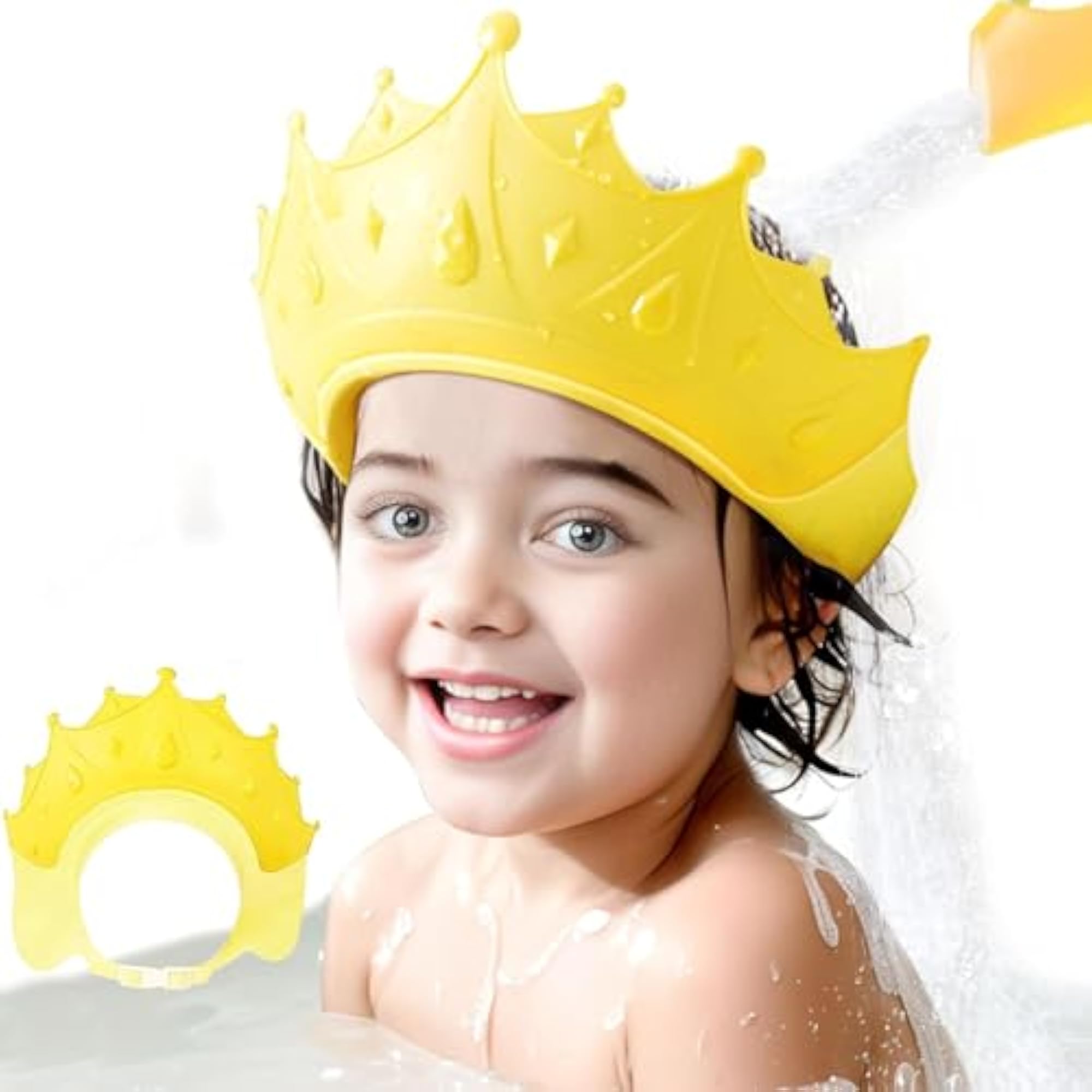 Baby Shower Cap for Kids, Adjustable Waterproof Bathing Crown