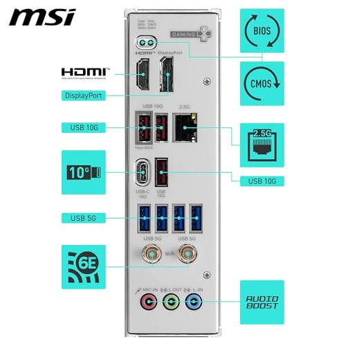 Image of MSI B850 Gaming Plus WIFI6E Motherboard, ATX - Supports AMD Ryzen 9000 /8000 / 7000 Processors, AM5 - DDR5 Memory Boost 8200+ MT /s (OC), PCIe 4.0 x16, M.2 Gen5, Wi-Fi 6E, 2.5G LAN