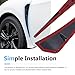 YAWUROU 2 PCS Car Side Fender Vent Trim, Spoiler Body Fender Decorative Stickers, Self-Adhesive Sport Style Air Intake Grille Decorative Sticker, Universal for Most Cars (Black)