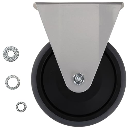 Roulette fixe D125 à trou dorsal pour charge stable sans déviation