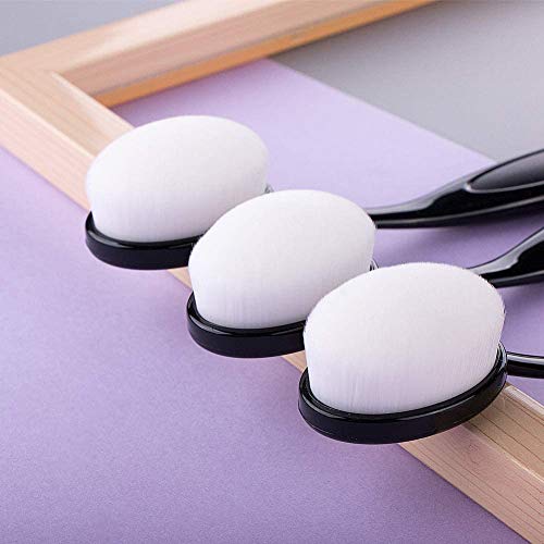 UNIMEIX 10 Pack Blending Brushes for Card Making Blending Tools for Drawing Blending Brush Blender(Size 3, 1.18\" Brush Head, Black)