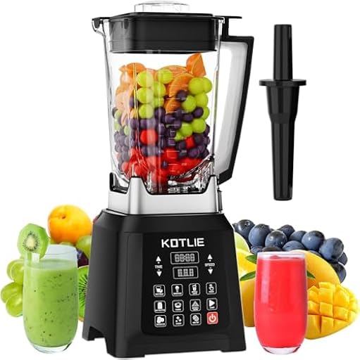 KOTLIE Batidora de Alta Velocidad de 2000W con 8 Programas Preestablecidos | Ya disponible en tu tienda friki favorita! En mundofriki.es!