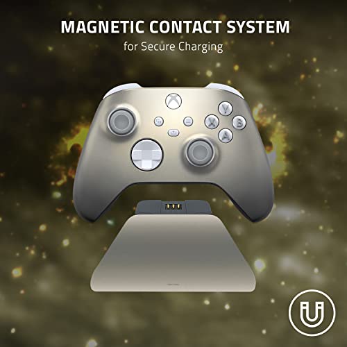 Image of Razer Universal Quick Charging Stand for Xbox Series X|S: Magnetic Secure Charging - Perfectly Matches Xbox Wireless Controllers - USB Powered - Lunar Shift (Controller Sold Separately)