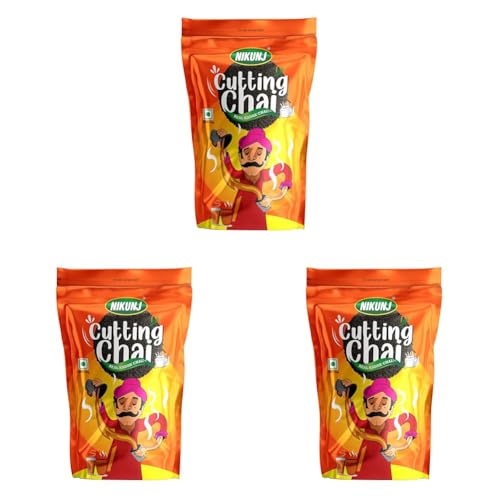 Image of NIKUNJ Cutting Chai, 1kg | Real Kadak Chai | Black Tea | Strong Blend - Rich Taste, basil (Pack of 3)