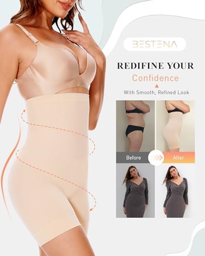 BESTENA Tummy Control Shapewear Shorts, High Waisted Body Shaper - 3