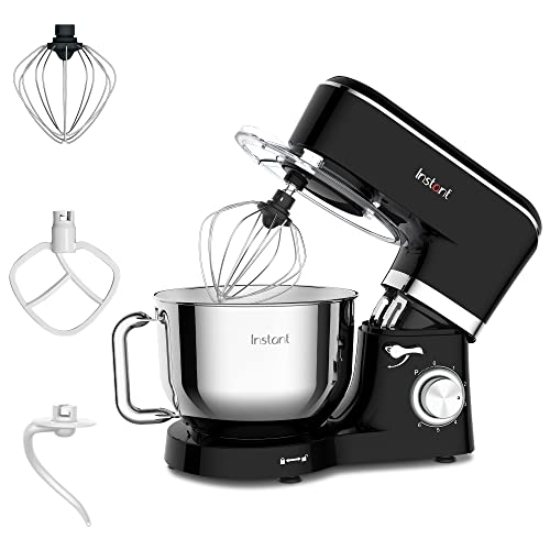 Instant Pot 6-Speed 6.3-Qt Stand Mixer with Stainless Steel Bowl, Base Black by Instant Pot - Used condition - CA$128.55