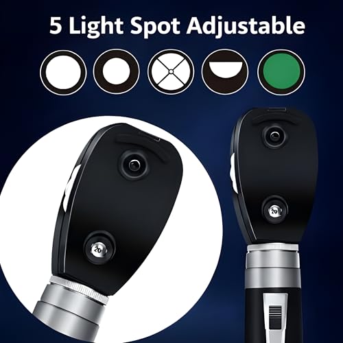 Image of MCP Ophthalmoscope OP-10 for eye, Portable Handheld Direct Ophthalmoscope 5 different Apertures with Storage Box