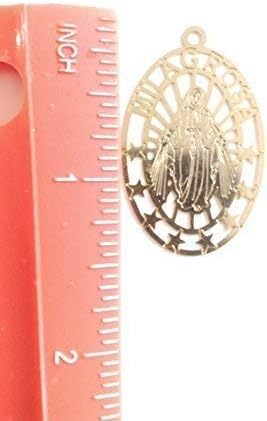 SIFRIMANIA Virgin Mary Pendant 17" Ball Chain Medalla Virgen de la Milagrosa