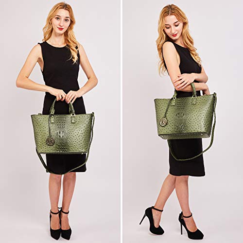 Dasein Two Tone Purses and Handbags for Women Tote Bags with Matching Wallet and Shoulder Strap