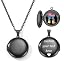 13.round black glossy
