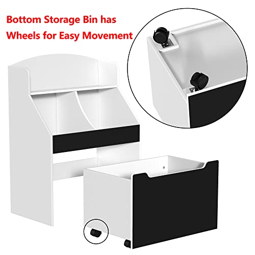Toy Storage Organizer Kids Bookshelf Rolling Toy Box For Boys Girls Play Room Bedroom #TOP5