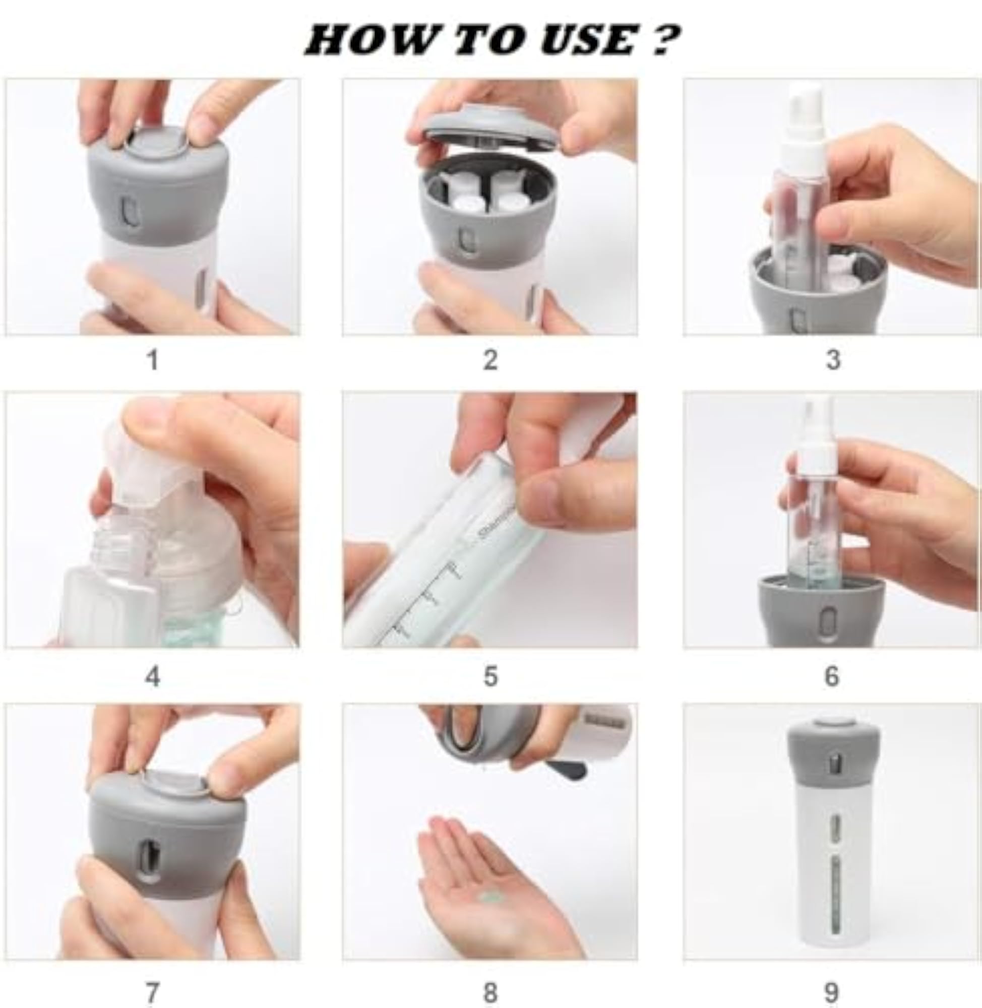 4 in 1 Cosmetic Travel Bottle Portable Refillable Set