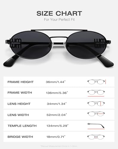 Retro Oval Aviator Sunglasses for Women Trendy Small Vintage Aviators Sun Glasses Metal Frame UV Protection4