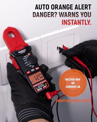 Image of KAIWEETS Digital Clamp Meter with Round Jaw, Automotive Multimeter, NCV, 2000 Counts, Amp Voltmeter, Accuratly Measure AC /DC Current & Volatge, Resistance, Diode, Capacitance, Continuity, Frequency