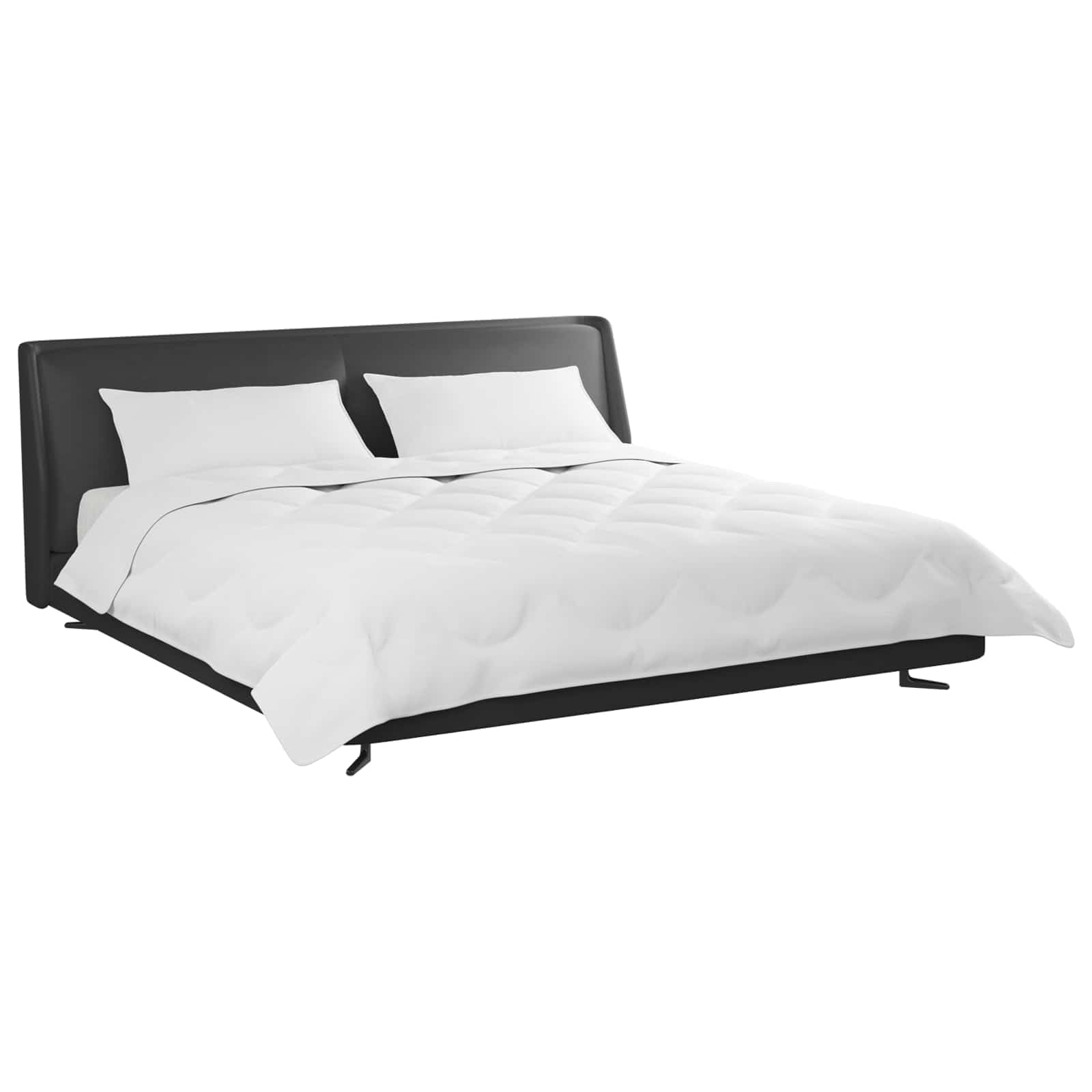Couette Moderne Minimaliste Lit Blanc Couverture Matelassée Microfibre