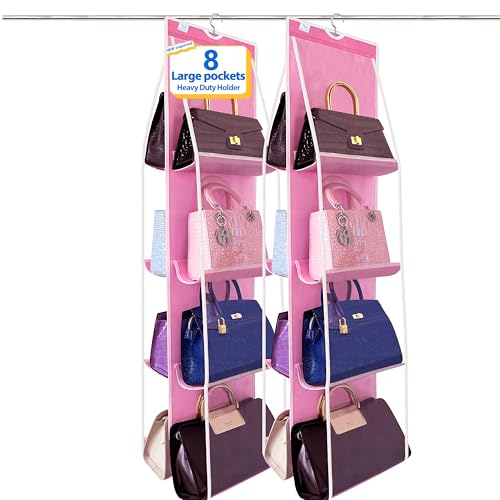 zebricolo, purse organizer for closet, 2-Pack, purse organizer, new improved