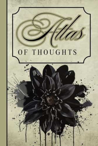 Atlas Of Thoughts - Black Flower: Diary Journal With Decorated Pages image 2