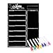 Menu Board,Loftstyle Magnetic Refrigerator Chalkboard,Weekly Menu, Meal Planner, Dry Erase Board, Kitchen Fridge with 8 Color Magnetic Markers (16inchx12inch, Vertical Flat Pack）