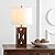 JONATHAN Y JYL1062A Stewart 21.5" Wood LED Table Lamp Industrial French Country Rustic Bedside Desk Nightstand Lamp for Bedroom Living Room Office College Bookcase LED Bulb Included, Brown
