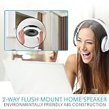 Dual 6.5’’ Bluetooth Ceiling/Wall Speakers, 2-Way Flush Mount Home Speaker Pair, 200 Watt (Pair)
