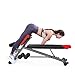 FF Finer Form Multi-Functional Weight Bench for Full All-in-One Body Workout – Adjustable Workout Bench Press for Home Gym, Fitness equipment for Back HyperExtension, Roman Chair Exercise, Sit up