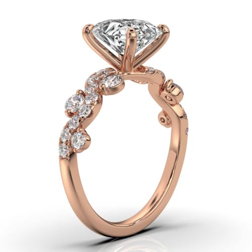 1-5 Carat IGI Certified Lab Grown Diamond 10K 14K 18K Solid Gold Nature Inspired Lab Grown Diamond Engagement Ring For Women (1-5 Carat, Color:E-F, Clarity:VVS2)2