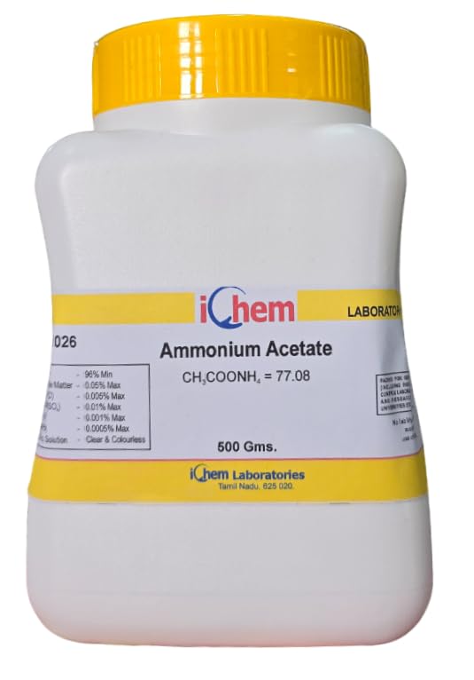ICHEM LABORATORIES Ammonium Acetate L.R (500GM) Assay 96% Min