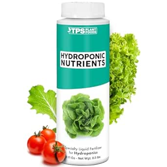 Hydroponic Nutrients for Edible Plants, One Part Complete Liquid Plant Food for Hydroponic Systems, 8 oz (250mL)