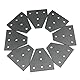 Zeberoxyz 8 STÜCKE Schwarz T-Form-Eckwinkelplatte, 5-Loch 90-Grad-Verbindungsbrettplatte für Schlitz 6 mm 2020 Serie Aluminiumprofil 3D-Druckerrahmen (8 STÜCKE Schwarz-T)