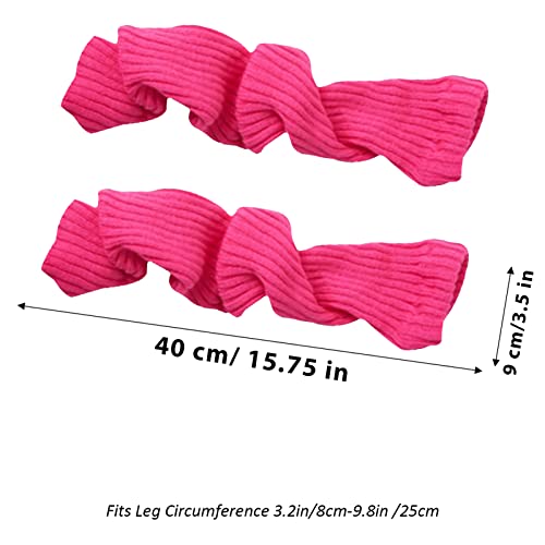 Image of Women Juniors Neon Ribbed Leg Warmers for 80s Eighty's Party