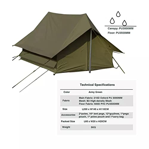 Carpa de viaje para parejas tipo cabaña para camping miniatura 6