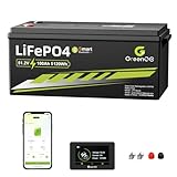 GREENOE 48V 100Ah LiFePO4 Lithium Golf Cart Battery with LCD Monitor,Built in 200A BMS & App,Max 10.24kW Power Output,Bluetooth,1000A Peak Current,10000 Rechargeable Cycles