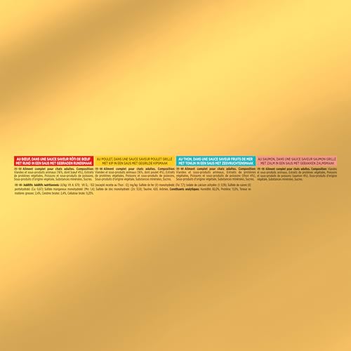 Gourmet Gold Katzenfutter mit Rind, Huhn, Thunfisch und Lachs, 12 x 85 g, 8 Stück – Bild 6