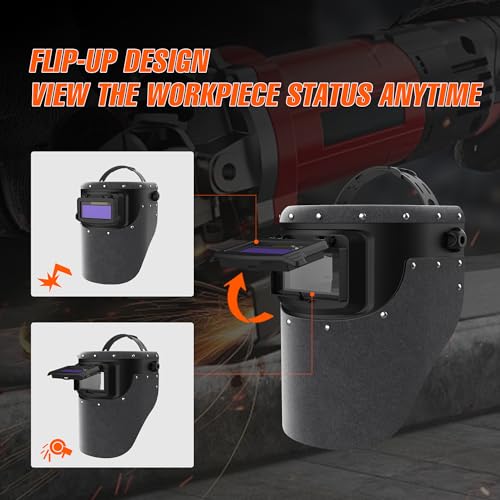 SHINE Leather Flip-Up Welding Mask