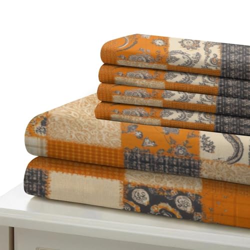 Chambre ado cocooning avec la parure de lit patchwork 135x200cm en microfibre