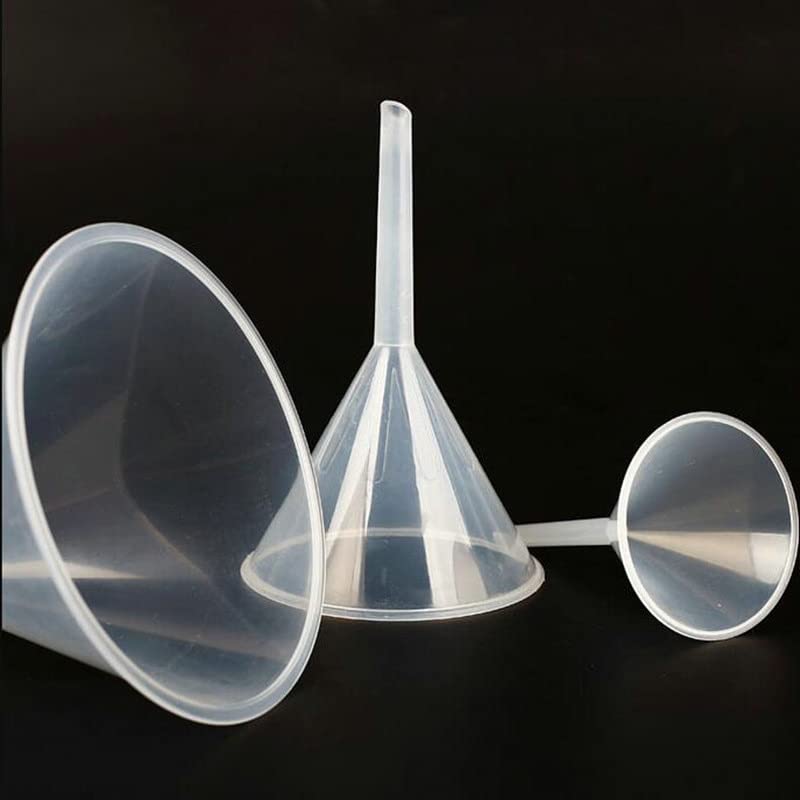 8 pièces/Ensemble Laboratoire 30mm 50mm 60mm 75mm 90mm 120mm diamètre Triangle Entonnoir Laboratoire Entonnoir Conique en Plastique Blanc Clair